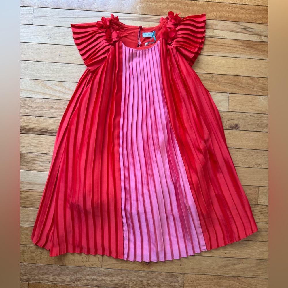Abel and Lula Pleated Red Dress